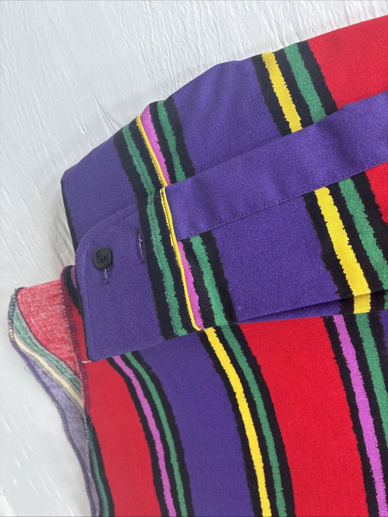 New Men’s Wrangler Multicolor Stripe Long Sleeve Pearl Snap 15.5 Medium DD-3