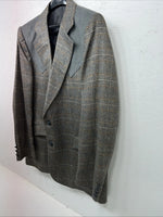 New Men’s HbarC California Ranchwear Grey Plaid Suit Jacket 42R #14753 AA-605