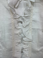New Women’s Karman White Design Long Sleeve Pearl Snap Size 30 MM-80