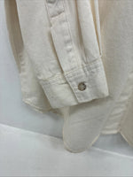New Women’s Rochelle Forest Yellow Design Long Sleeve Button Up Medium MM-64