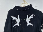 New Kids 1849 RanchWear Black Rhinestone Long Sleeve Size Medium YY-69