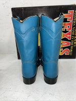 New Women’s Blue Texas Brand Cowboy Boots. 4438 7 M. 18-28