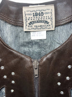 New Women’s Brown 1849 Authentic Ranchwear Show Vest XS G-609