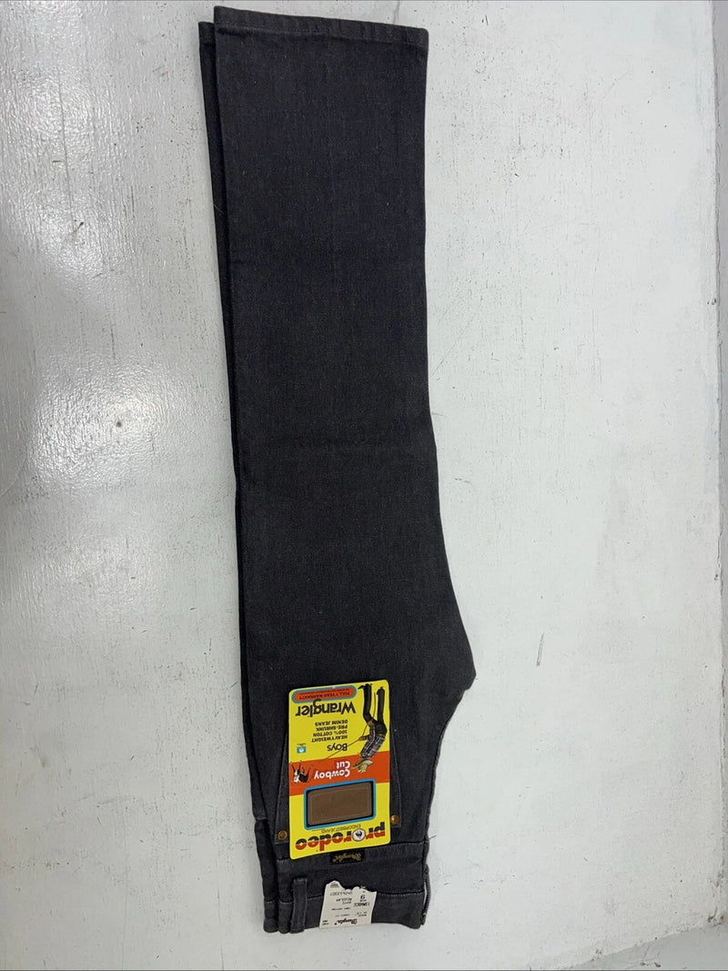 New Boys Grey Wrangler Pro Rodeo Cowboy Cut Denim Jeans. 9/24 1/2 C-10