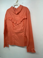 New Women’s Coral Permanent Press Long Sleeve Shirt 3B-29
