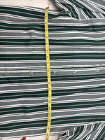 New Men’s Cowboy Threads Green Stripe Short Sleeve Button Up Large DD-43