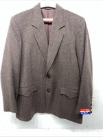 New Men’s Pioneer Wear Brown Suit Jacket 44L #12527 X-605