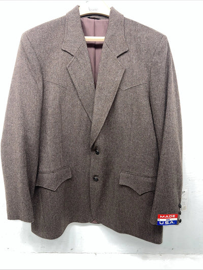 New Men’s Pioneer Wear Brown Suit Jacket 44L #12527 X-605