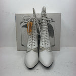 New Women’s White Lace Up American West Cowboy Boots. 515 9.5 9 1/2 M. 17-108