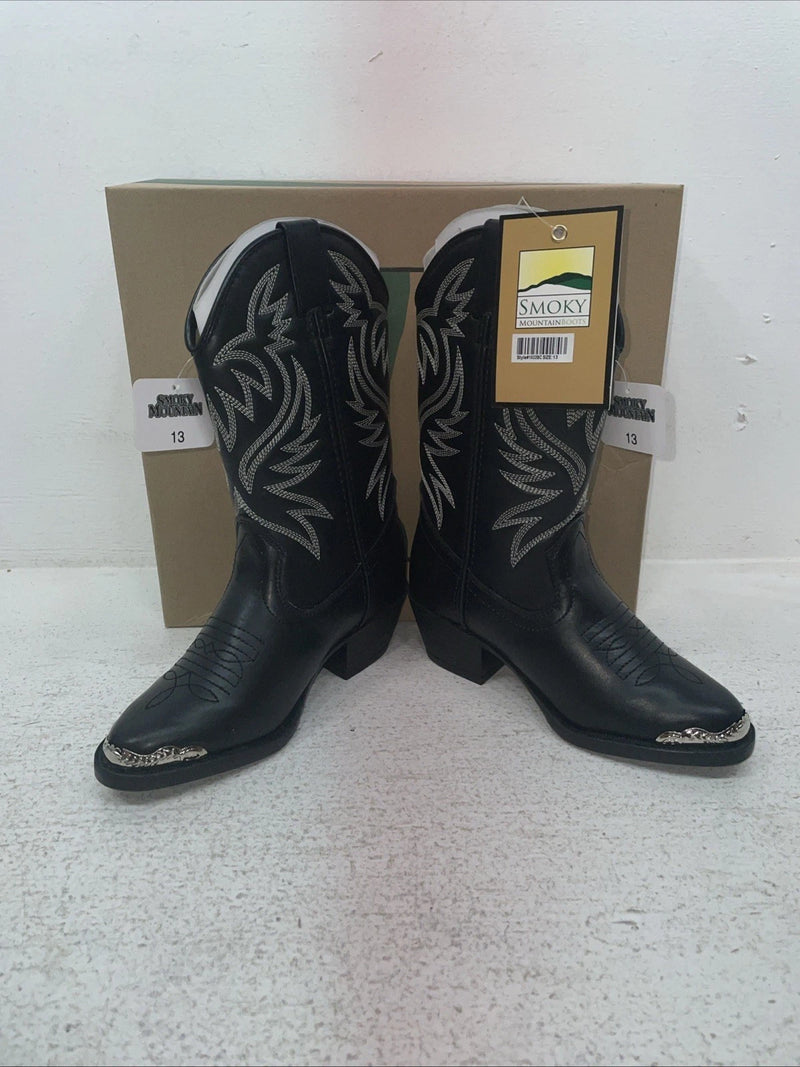 New Kids Black Smoky Mountain Cowboy Boots. 1032 B C 13. 23-70