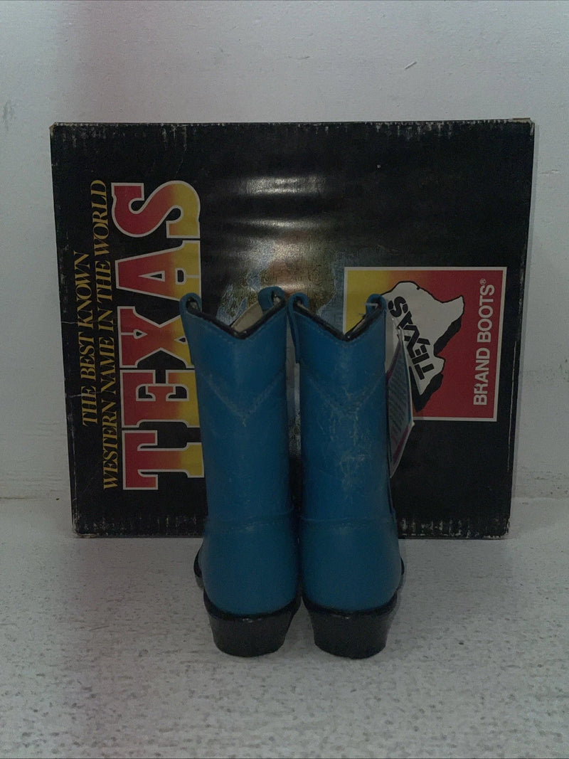 New Kids Blue Texas Brand Cowboy Boots. I 238 4 D. 22-58