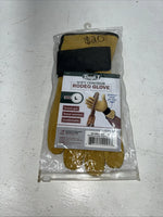 New Tough 1 Yellow Soft Cowhide Rodeo Bronc Glove Large #58-5900 FF-1