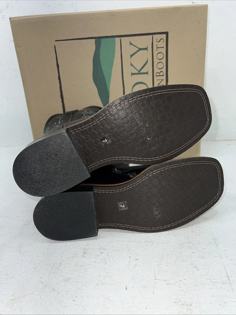 New Women’s Black Smoky Mountain Cowboy Boots. 6843 7 M. 18-43
