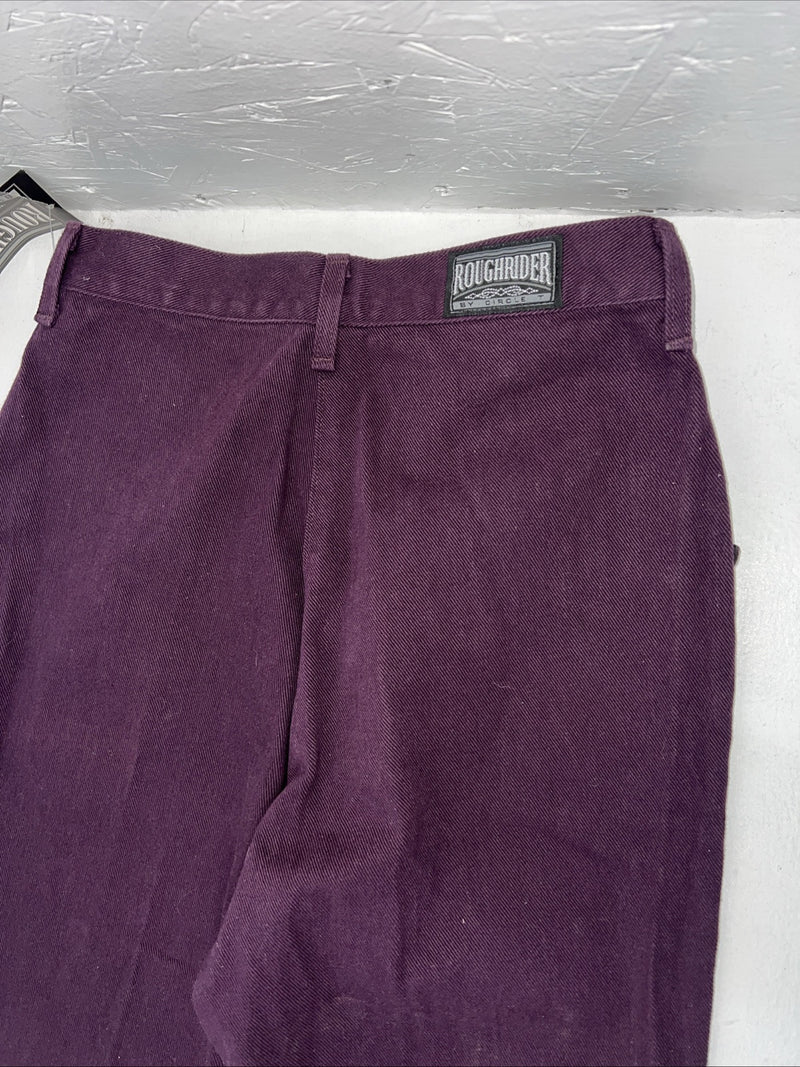 New Women’s Purple Roughrider Regular Fit Denim Jeans. 7/8x34 P-14