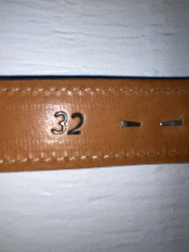 New Blue Genuine Leather Wright Silver Pendent 32” Belt #10493 Z-128
