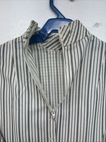 New Women’s TexasTogs Stripe Long Sleeve Zip Up Show Shirt Size 30 3B-2