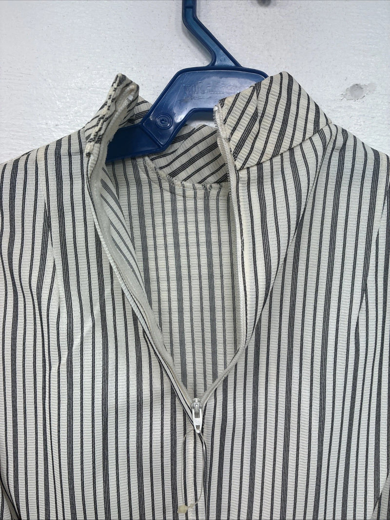 New Women’s TexasTogs Stripe Long Sleeve Zip Up Show Shirt Size 30 3B-2