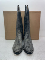 New Men’s Gray Snake Skin Texas Brand Cowboy Boots. 94312-304 9 M. 3-56