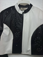 New Women’s 1849 Authentic Ranchwear Black White Short Show Jacket XL WW-35