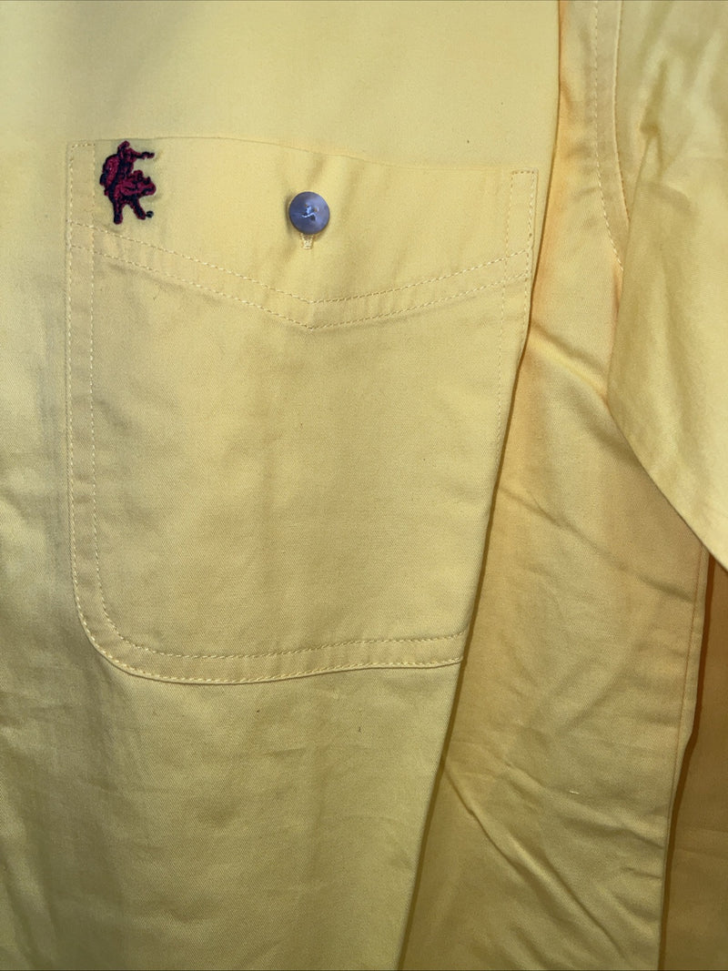 New Men’s Wrangler Yellow PBR Long Sleeve Button Up Small A-199