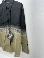 New Men’s Brooks&Dunn Black Yellow Button Up Long Sleeve Shirt 16x35 Large P-30