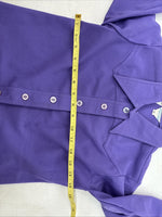 New Women’s Western Fashion Purple Long Sleeve Button Up Size 12 MM-71