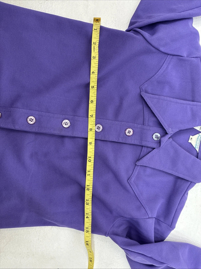 New Women’s Western Fashion Purple Long Sleeve Button Up Size 12 MM-71