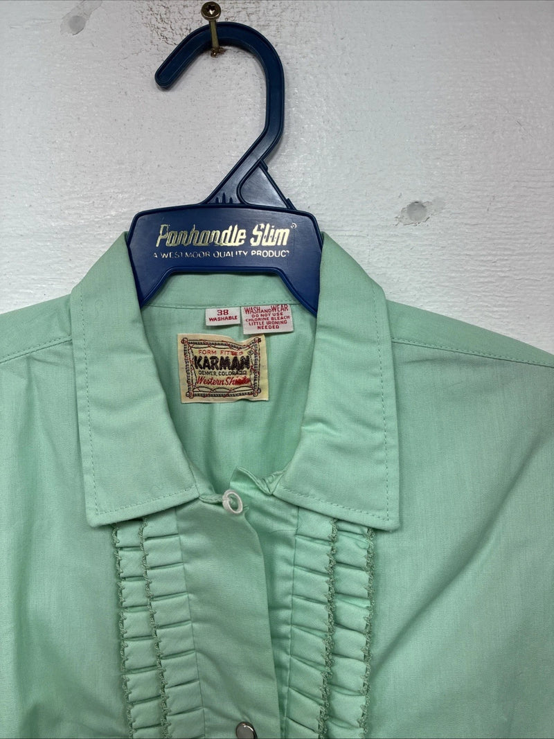 New Women’s Hartman Green Long Sleeve Pearl Small Size 38 TT-132