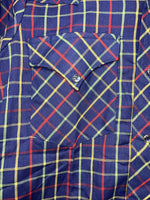 New Men’s Lee Blue Long Sleeve Pearl Snap 14.5 X 33 Small A-188