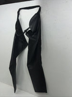 NOS Black Leather Show Chaps Adjustable Waist 45” Small N-37