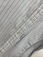 New Women’s Forego Blue Stripe Long Sleeve Button Up Size 36 LL-31