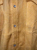 New Men’s Stockman Orange Pearl Snap Long Sleeve 15 X 32 Medium A-183
