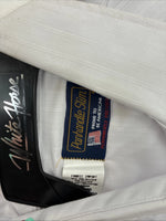 New Men’s Panhandle Slim White Short Sleeve Pearl Snap 16 Large E-70
