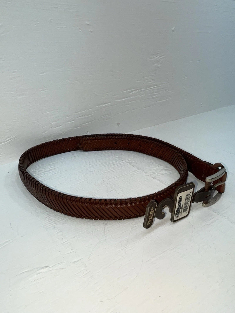 New Brown Genuine Leather Nocona Weaved 38” Belt #2410002 JJ-68