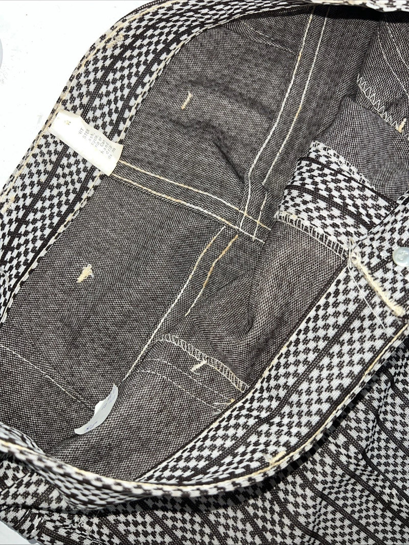 New Vintage Panhandle Slim Brown White Checkered Pants #8042 NN-148