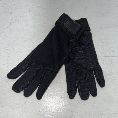 New Black Children Tuff Mate Riding And Show Gloves With Mini Dots XS E-500