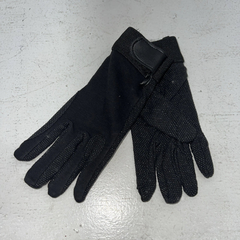 New Black Children Tuff Mate Riding And Show Gloves With Mini Dots XS E-500