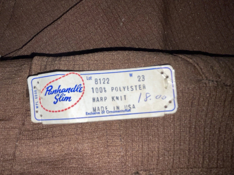 New Vintage Brown Panhandle Slim Polyester Pants #8122 SS-99