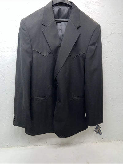 New Men’s Black Circle S Dress Coat 48L #CC1929 WW-55