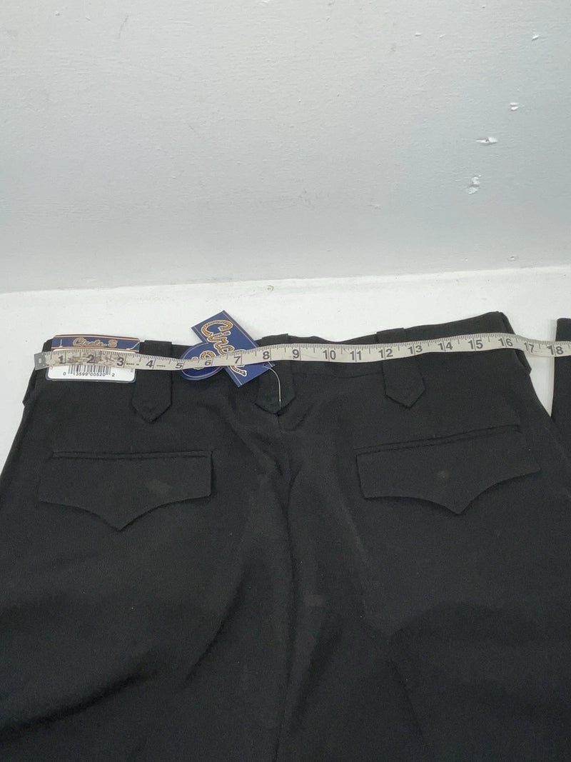 New Vintage Black Circle S Polyester Pants #CP4793 OO-100