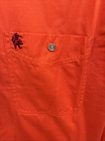 New Men’s Wrangler PBR Orange Long Sleeve Button Up Medium K-36