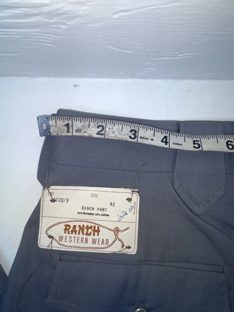 New Vintage Gray Ranch Polyester Pants #B1023 OO-13