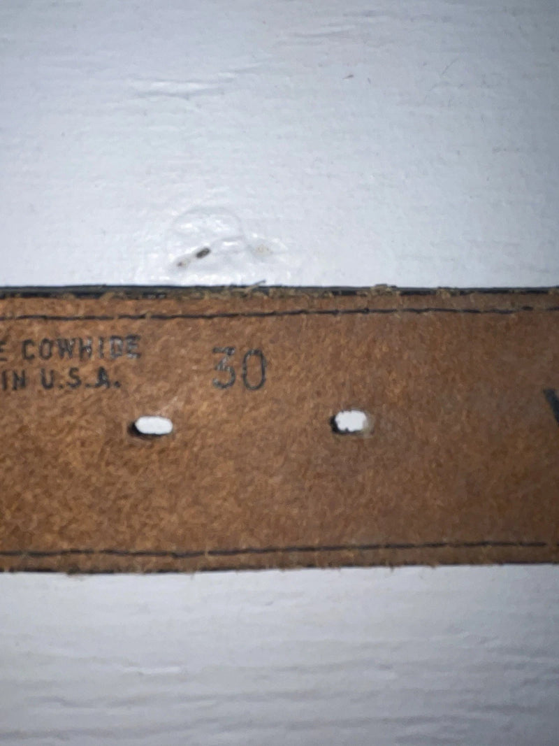 New Black Genuine Leather Wrangler Pink And Pendent 30” Belt #621000 JJ-99