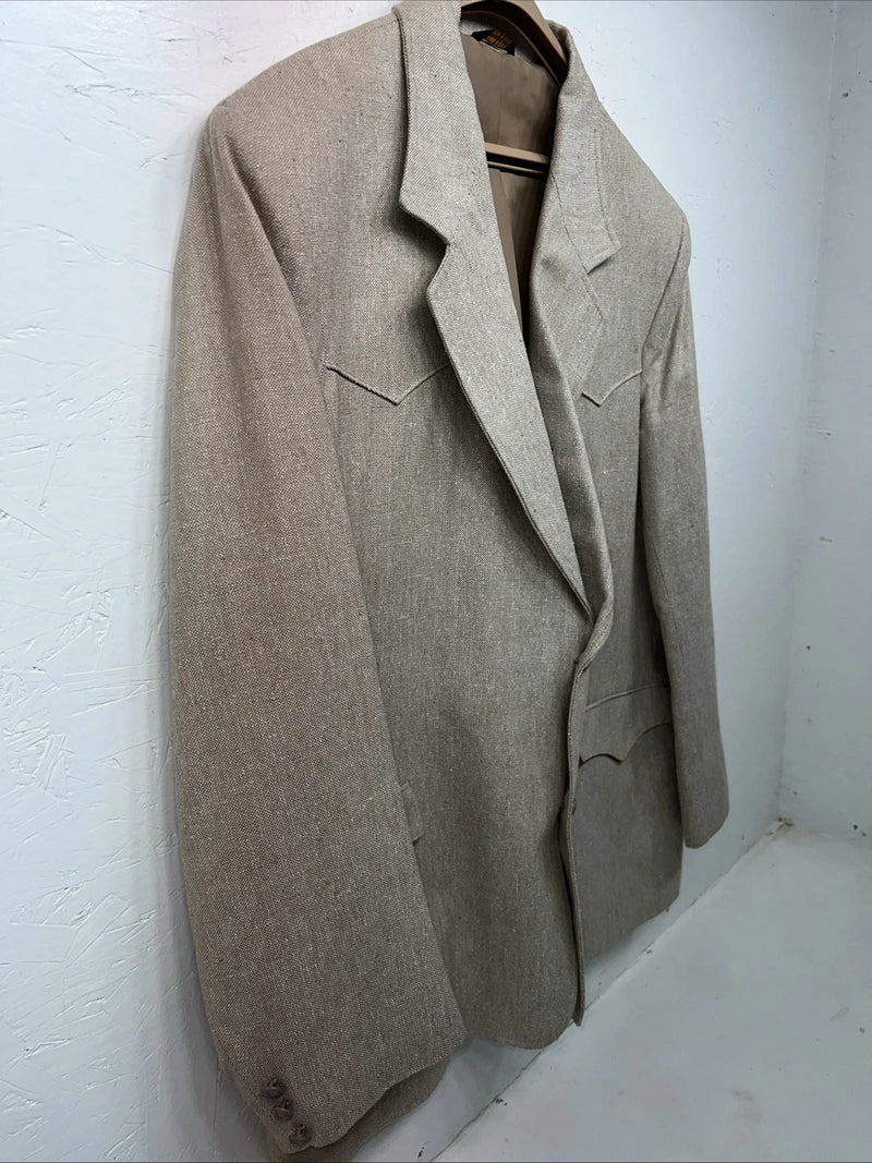 New Men’s Pioneer Wear Tan Suit Jacket 48L #12016 X-609