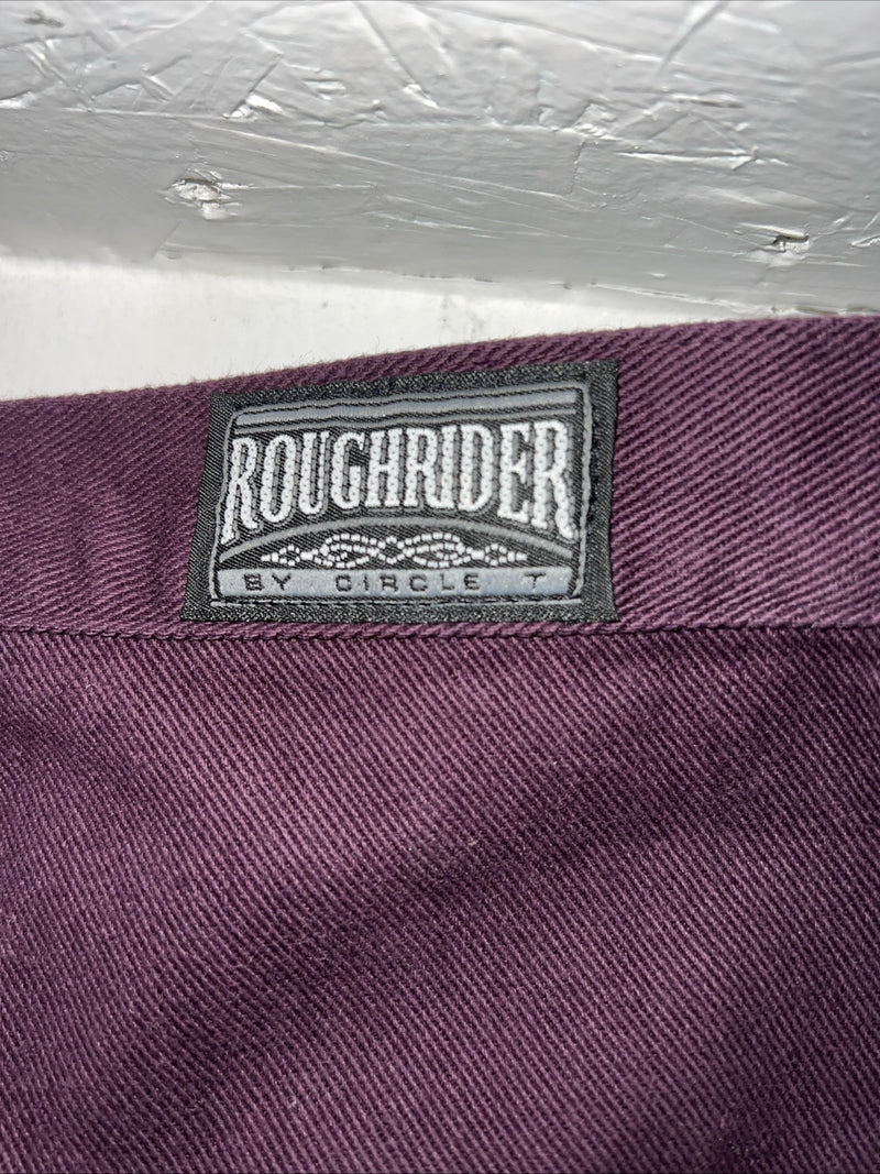New Women’s Purple Roughrider Regular Fit Denim Jeans. 7/8x34 P-14