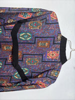 New Women’s Mine & Bills Purple Design Long Sleeve Button Up Medium MM-106