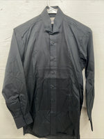 New Classix Black Long Sleeve Button Up English Shirt 13-13.4 XS AA-89