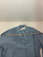 New Women’s Cricket By The Creek Blue Long Sleeve Button Up Shirt M 3C-40