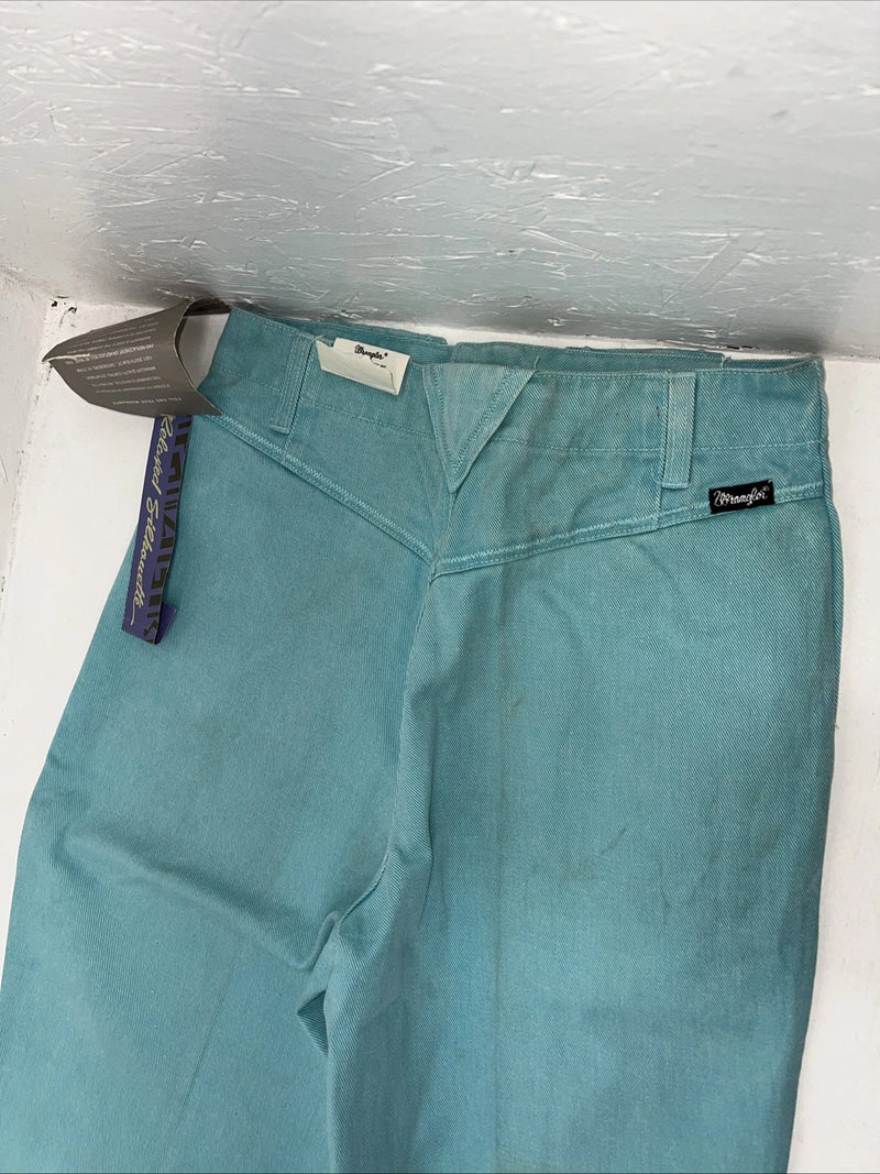 New Women’s Turquoise Wrangler Silverlake Denim Jeans. 11/12x36 O-4