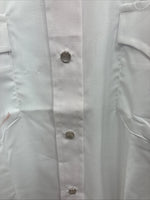 New Kids Champion Western White Long Sleeve Pearl Snap Size 16 CC-117